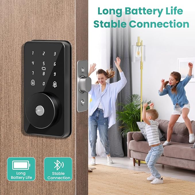 Smart Lock, 4-in-1 Keyless Entry Door Lock - Image 6