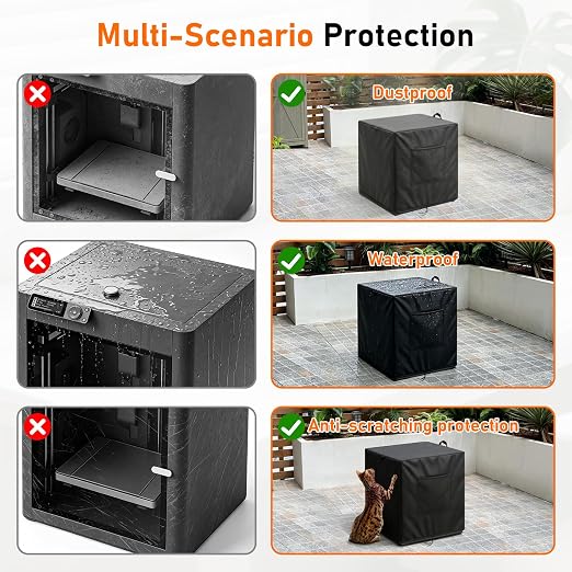 3D Printer Cover for Bambu LAB P1S/P2S, 600D Heavy Duty Dust Cover - Image 6