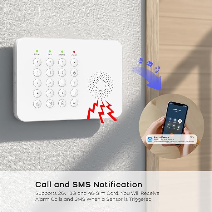 YBJ Alarm System for Home Security, DIY Wireless Home Alarm System - Image 2