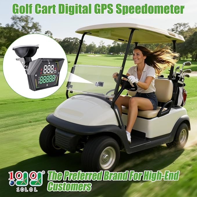 10L0L Golf Cart GPS Speedometer, HUD Digital Display - Image 2