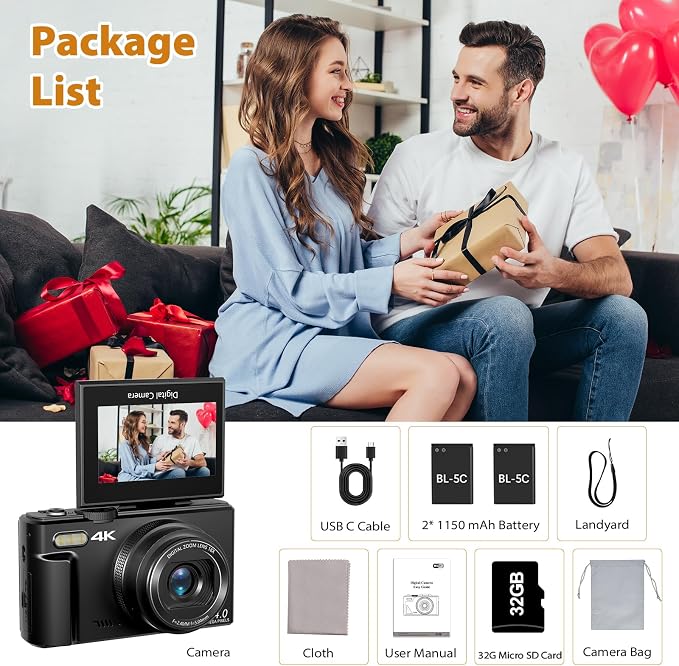 4K Digital Camera for Photography, 4K 64MP Vlogging Camera for YouTube - Image 8