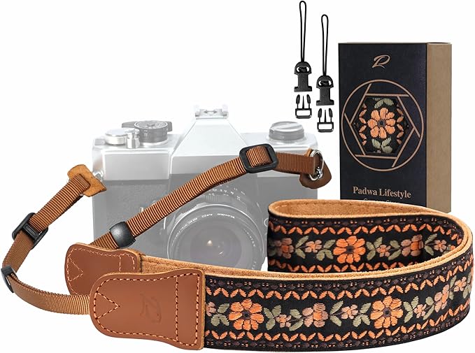 Padwa Lifestyle Embroidered Floral Camera Strap by PadwaLifestyleCameraStrap