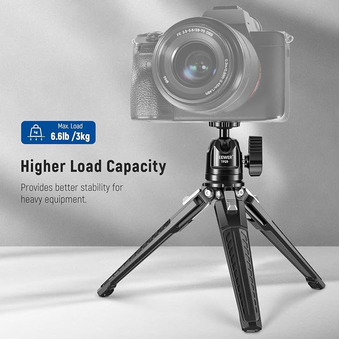 NEEWER Mini Desk Tripod, Metal Table Top Small Portable Travel Selfie Stick - Image 3