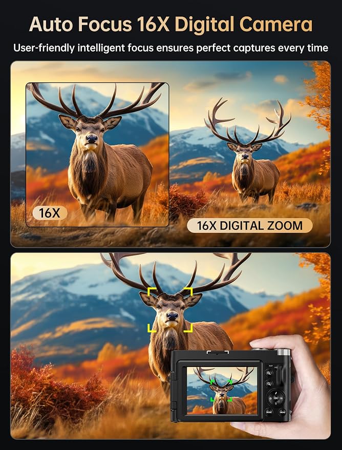4K Digital Camera for Photography, 64MP Autofocus WiFi Vlogging Camera for - Image 5