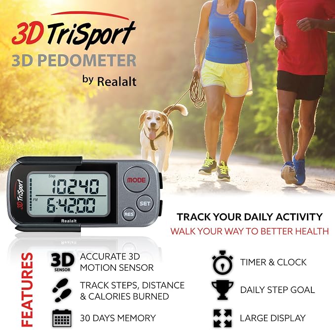 Realalt 3DTriSport 3D Walking Pedometer - Image 2