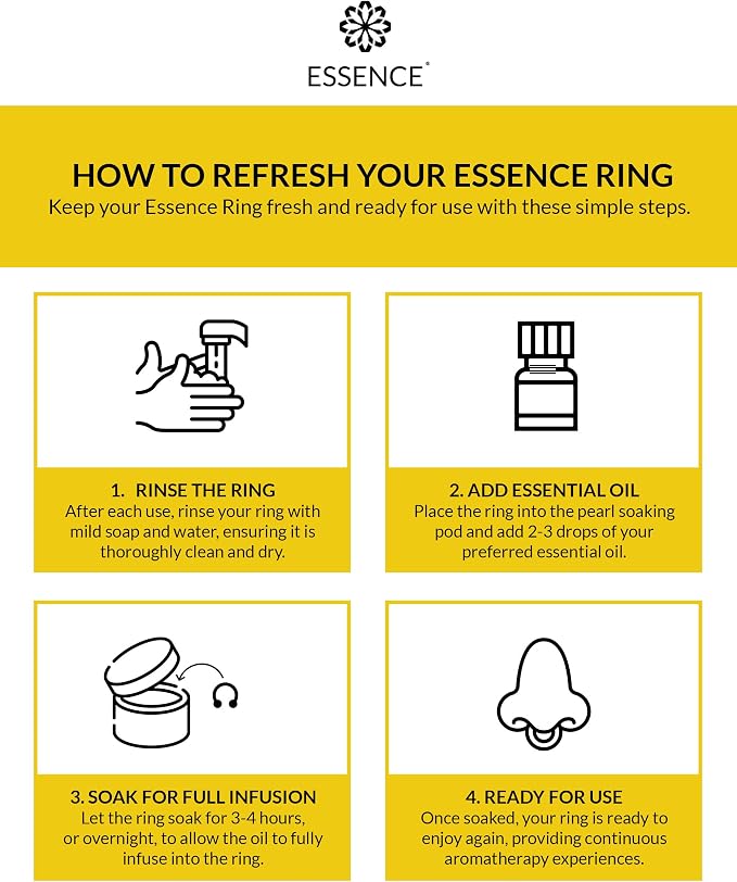 Essence Wearable Aromatherapy Nasal Diffuser – Lemon Essential Oil Nose Ring - Image 5