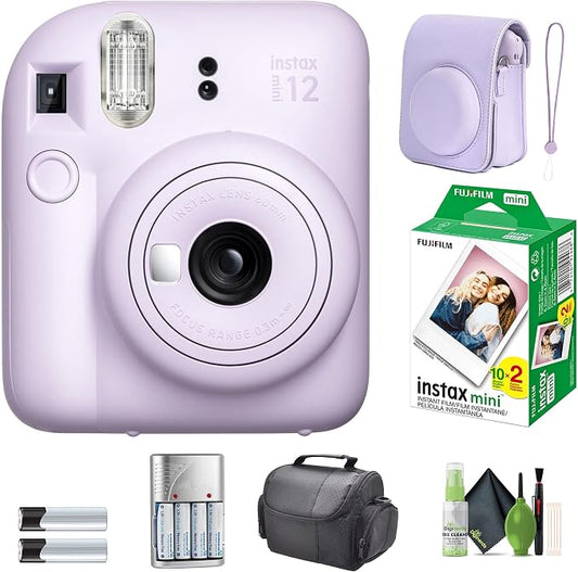 FUJIFILM INSTAX MINI 12 Film Camera Lilac Purple Bundle by FUJIFILM