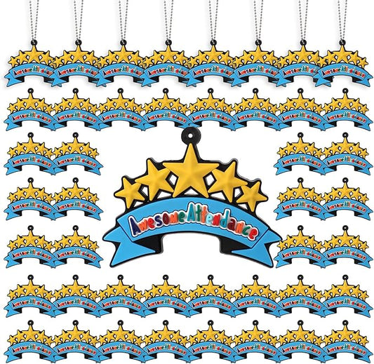 100 Pcs Awesome Attendance Silicone Tags by Solsew