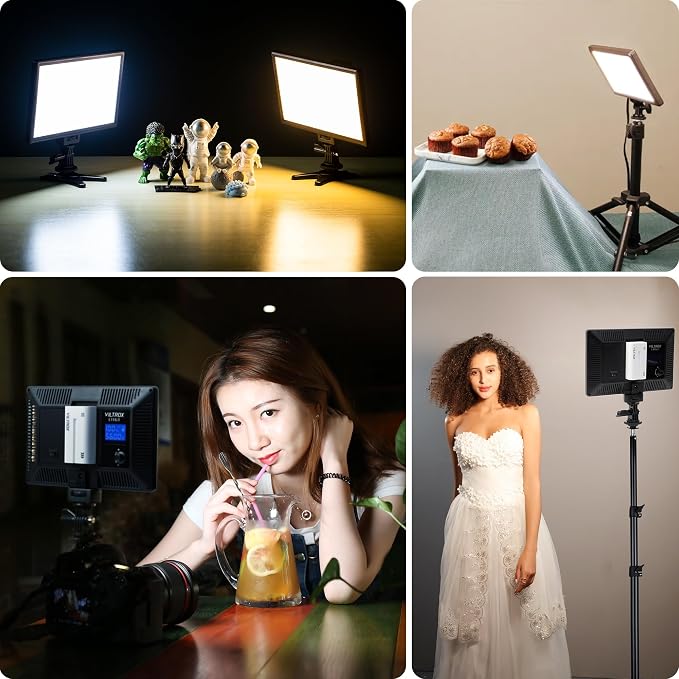 VILTROX 15W LED Video Light Panel, 3300K-5600K On Camera Light, Super Thin Key - Image 7