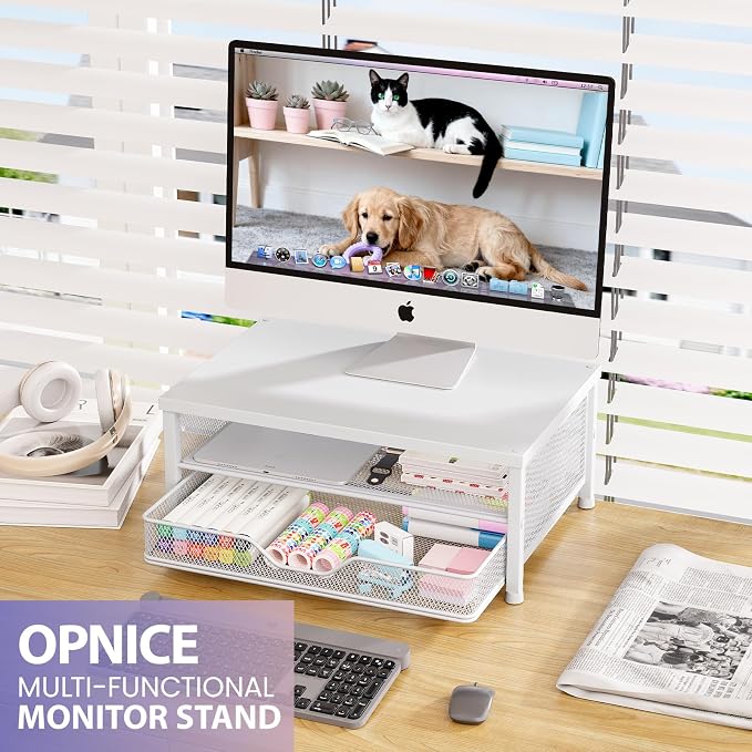 OPNICE Computer Monitor Stand Riser, Desk Organizer - Image 3