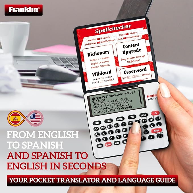 Franklin DBE-1200 Bilingual Electronic Dictionary – English-Spanish, Spanish - Image 2