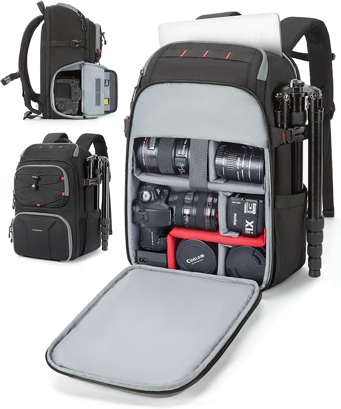 BAGSMART Camera Bag for Photographers, Professional Camera Bag Fits up to 15.6" by BAGSMART