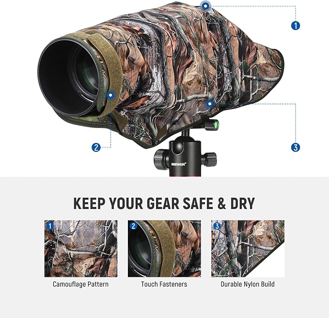 NEEWER PB019 Camera Rain Cover XL Large Waterproof Raincoat Protective Cover - Image 7