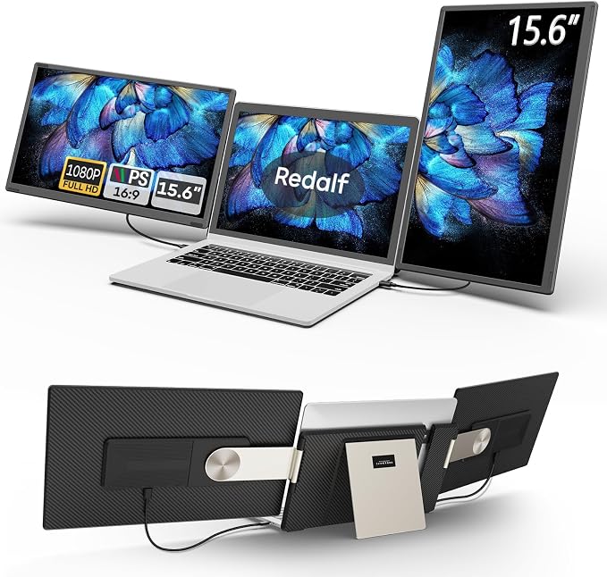 Laptop Screen Extender, 15.6'' 1080P FHD Laptop Monitor Extender by Redalf