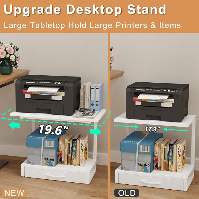 YAOHUOO 2-Tier Desktop Printer Stand - Image 2