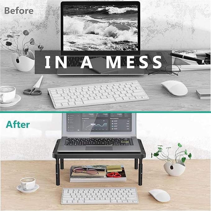 WALI Computer Monitor Stand for Desk, Adjustable Laptop Riser, Desk Monitor - Image 7