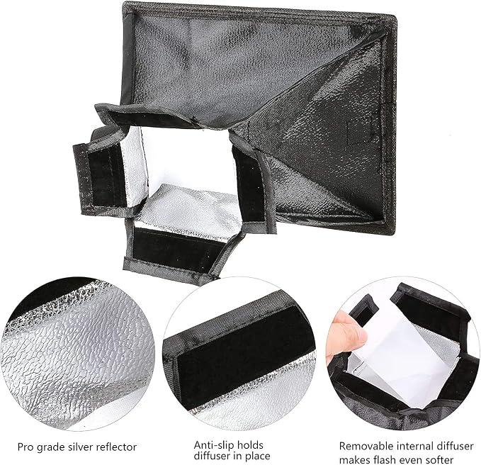 waka Flash Diffuser Light Softbox, Speedlight Softbox Collapsible - Image 2