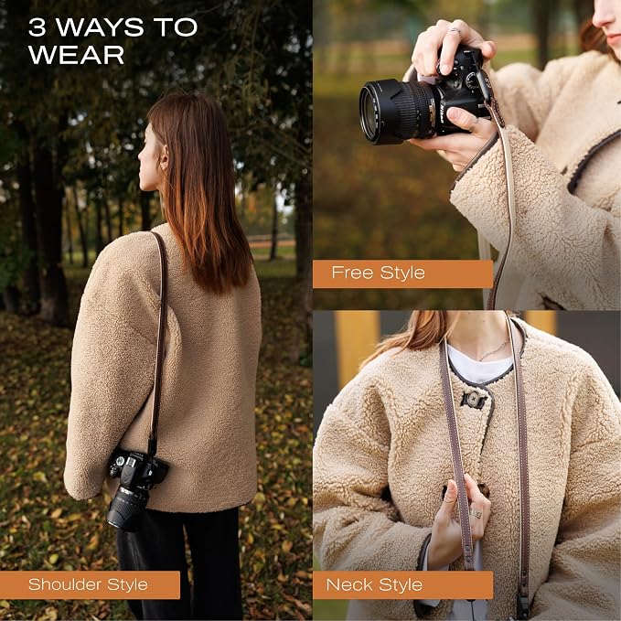 C Coiro Thin Leather Camera Strap - Image 4
