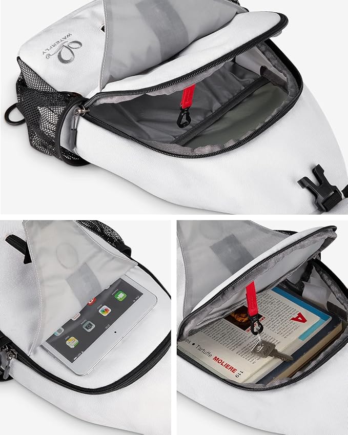 WATERFLY Crossbody Sling Backpack Sling Bag Travel Hiking Chest Bag Daypack - Image 3