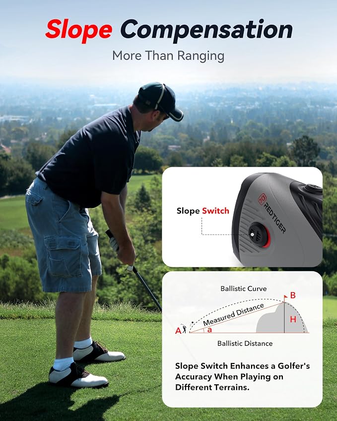 REDTIGER Golf Rangefinder, 7X Magnification 1200 Yards Laser Range Finder - Image 4