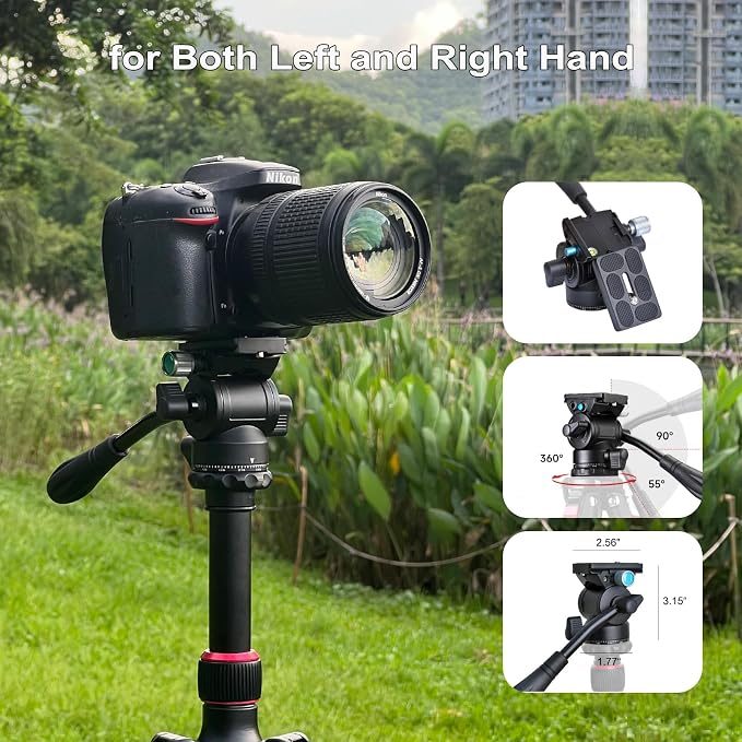 Camera Tripod, Aluminum Heavy Duty Tripod - Image 6