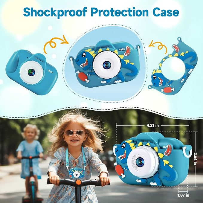 Kids Camera Toddler Toys for Boys Aged 3-9, 1080P Toddler Camera Christmas - Image 5