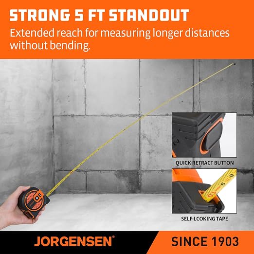 JORGENSEN Laser Tape Measure 2-in-1, 135Ft Laser Measuring Tool & 16Ft - Image 7