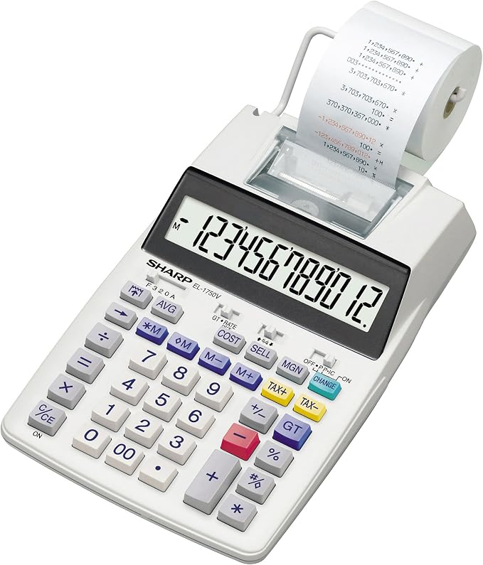 Sharp SH-EL1750V Printing Calculator by SharpCalculators