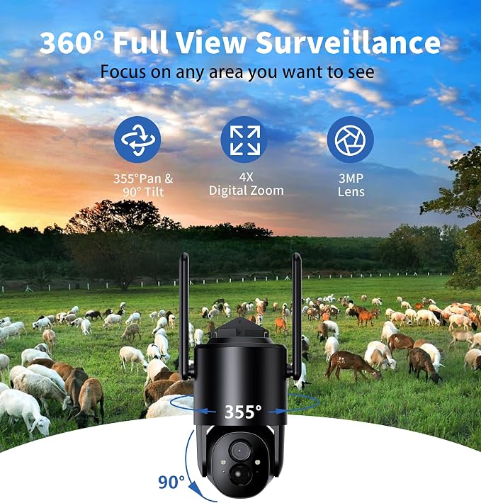 4G LTE Cellular Security Camera: No WiFi Security Camera Outdoor Solar Built-in - Image 8