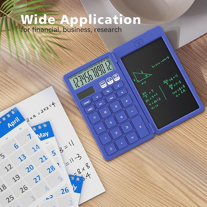 Desk Calculator with Erasable LCD Notepad Calculators ROATEE Desktop Basic - Image 5