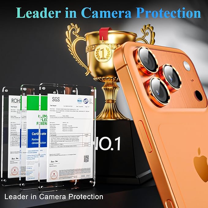 YWXTW Camera Lens Protector for iPhone 17 Pro/iPhone 17 Pro Max, Tempered Glass - Image 2