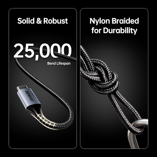 BENFEI USB B to USB C Printer Cable 6.6ft, Nylon Braided, Premium Aluminium - Image 7