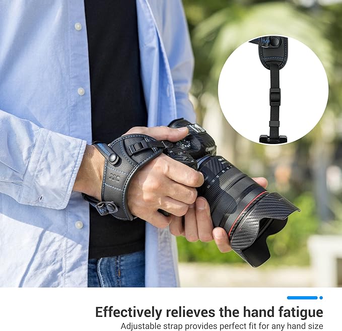 JJC Deluxe Microfiber Camera Hand Strap, Secure Padded Camera Holder Wrist Strap - Image 3
