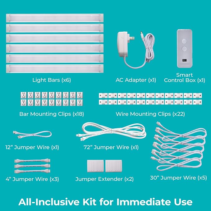 PureOptics LED Works with Alexa Smart Under Cabinet Lighting Kit, Adjustable - Image 7