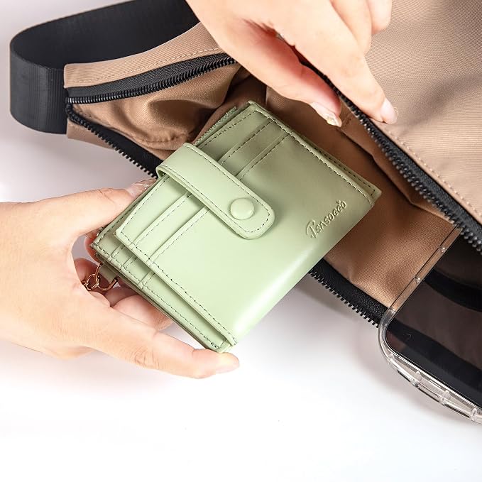Keychain Wallet Wristlet Small Credit Card Holder Bracelet Key Chain Purse - Image 7