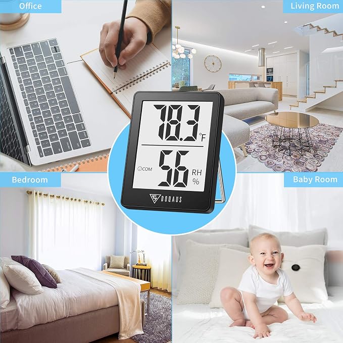 DOQAUS Humidity Meter, 2 Pack Room Thermometer Indoor, Hygrometer - Image 8