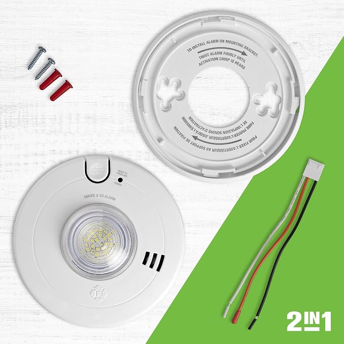 First Alert SMCO110LED-AC, Hardwire Combination Smoke & Carbon Monoxide Alarm - Image 3