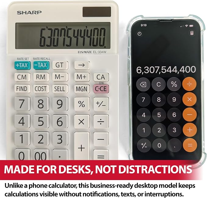 Sharp EL-334WB Business Calculator - Image 4