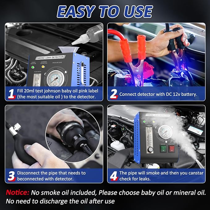 Automotive Smoke Machine, 12V DC Upgrade Leak Detector - Image 5