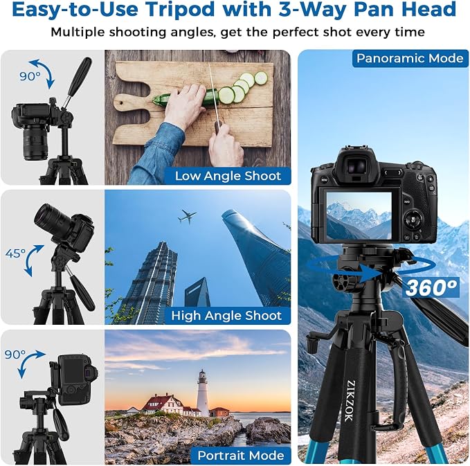 75" Heavy Duty Camera Tripod Stand - Image 4