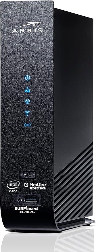ARRIS Surfboard SBG7400AC2-RB DOCSIS 3.0 Cable Modem & AC2350 Wi-Fi Router by Amazon+Renewed