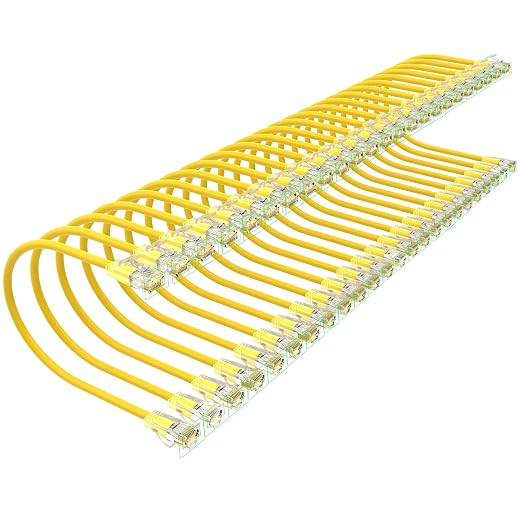 Cat 6 Patch Cables 3 feet, Slim Cat6a Ethernet Patch Cable 10Gbps 550Mhz by Unknown