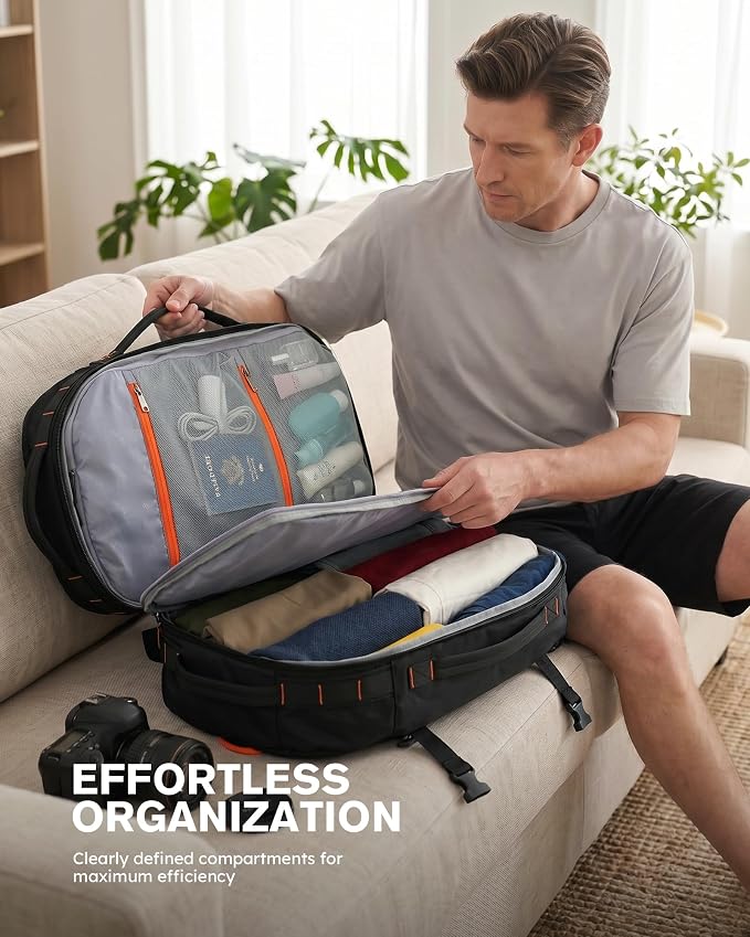 Tolaccea Travel Backpack for Men Women, 40L-50L Carry On Backpack - Image 9