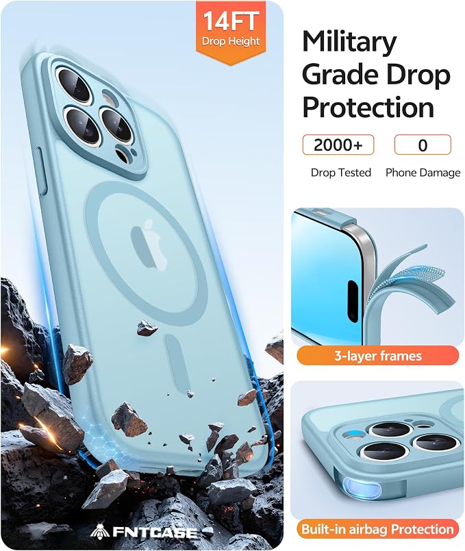FNTCASE for iPhone 14 Pro Case: Translucent Matte Cases - Image 5
