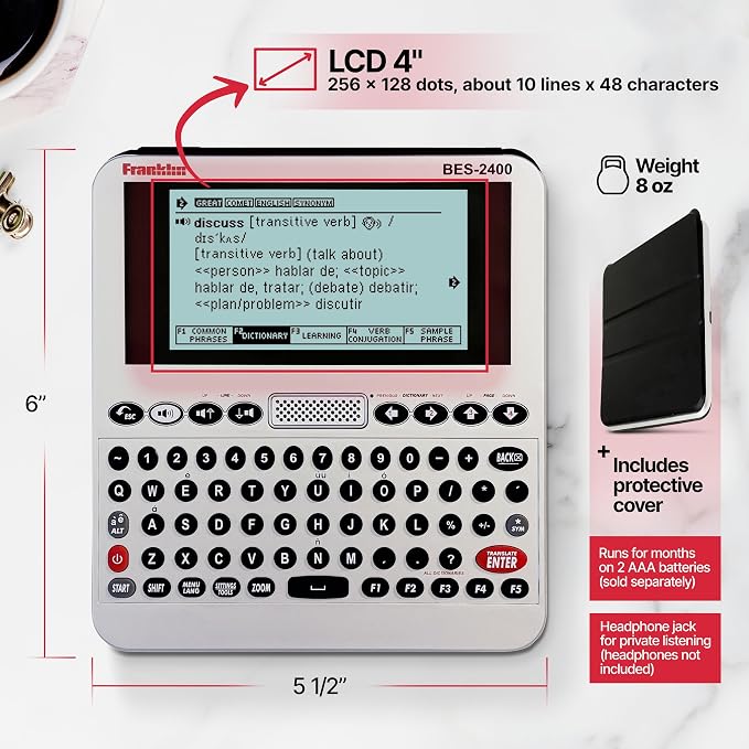 Franklin BES-2400 Talking Bilingual Dictionary English - Image 6