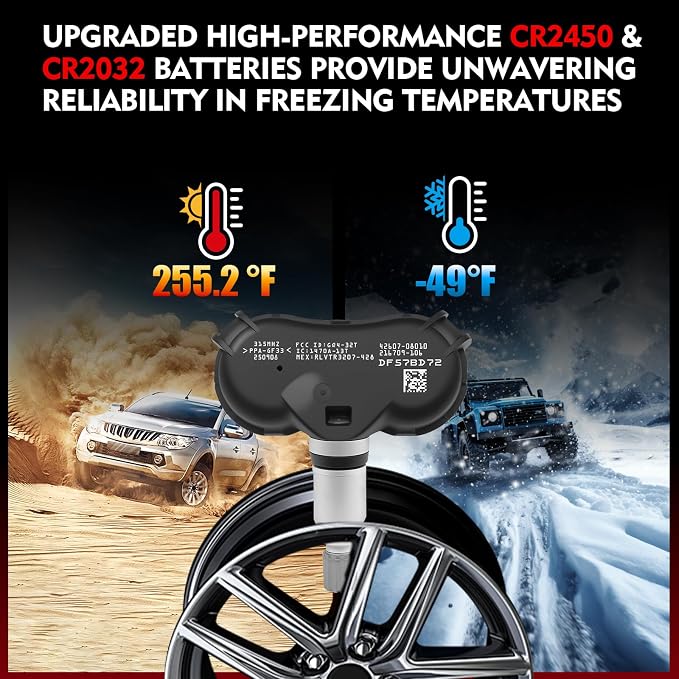 Pre-Programmed 315MHz TPMS Sensor for:-Toyota Tundra 2007-2020, Sequoia - Image 4