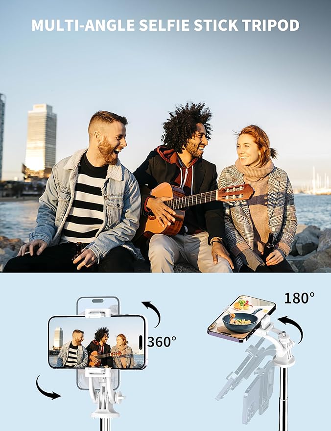 71" Cell Phone Selfie Stick Tripod, Smartphone Tripod Stand - Image 5