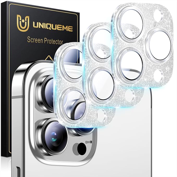 UniqueMe 3 Packs Compatible for iPhone 13 Pro Max/iPhone 13 Pro Camera Lens by UniqueMe
