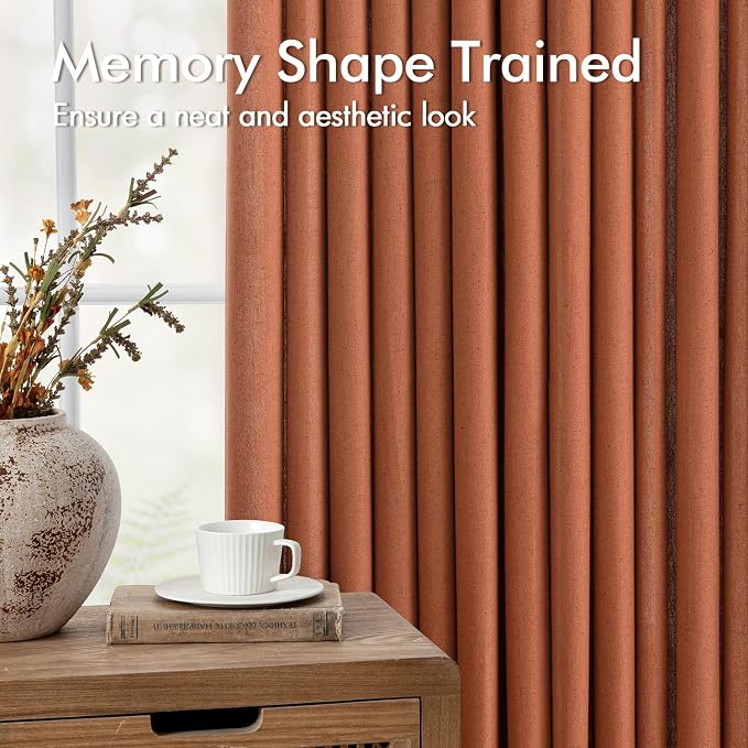 Memory Trained Pinch Pleated Curtains 90 Inches Long, Viral Linen Pinch Pleat - Image 6