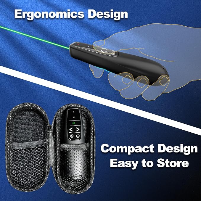 Clicker PowerPoint Presentation Wireless Presenter Remote, USB C A Project - Image 2